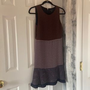 Ann Taylor multi print navy dress